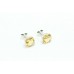 925 Sterling Silver women's Studs Earring Natural Golden Topaz Gems Stones